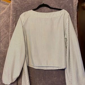 CROPPED STRIPED DRESS TOP